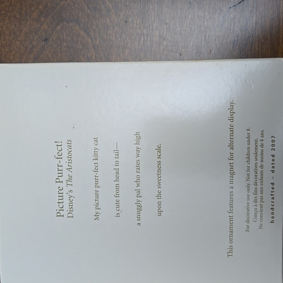 Hallmark Keepsake Picture Purr-fect! Disney The Aristocats 2007 Ornament - Picture 2 of 5